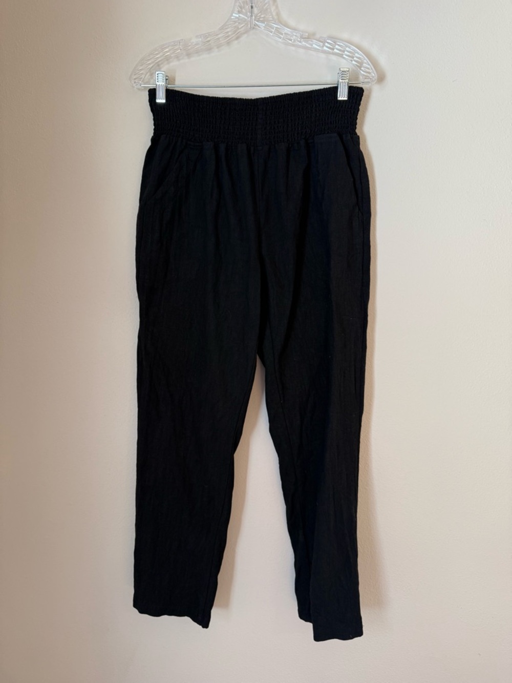 Emme Everyday Smocked Linen Pants